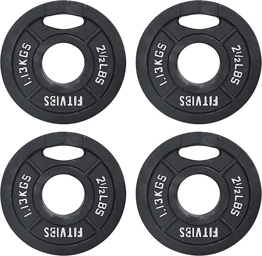 Signature Fitness Cast Iron Plate Weight Plate for Strength Training and Weightlifting, Standard or Olympic, Multiple Sizes