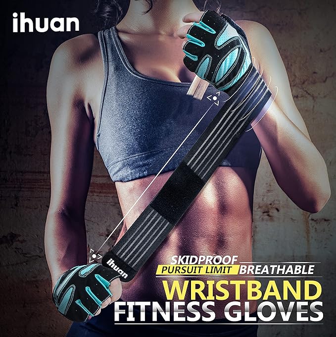 ihuan Ventilated Weight Lifting Gym Workout Gloves