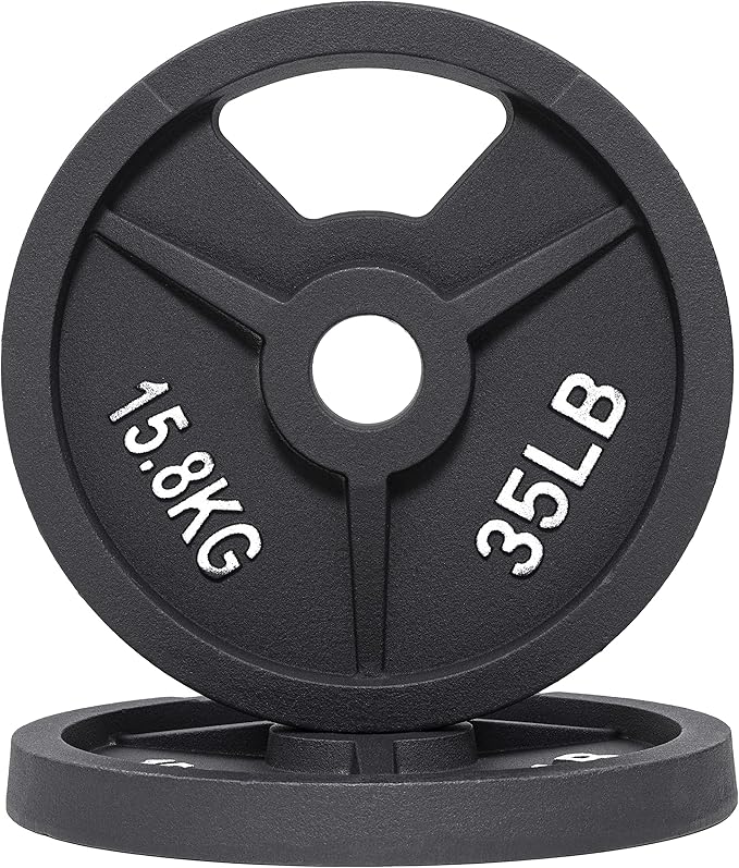 Signature Fitness Olympic 2-Inch Cast Iron Plate Weight