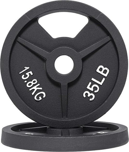 Signature Fitness Olympic 2-Inch Cast Iron Plate Weight
