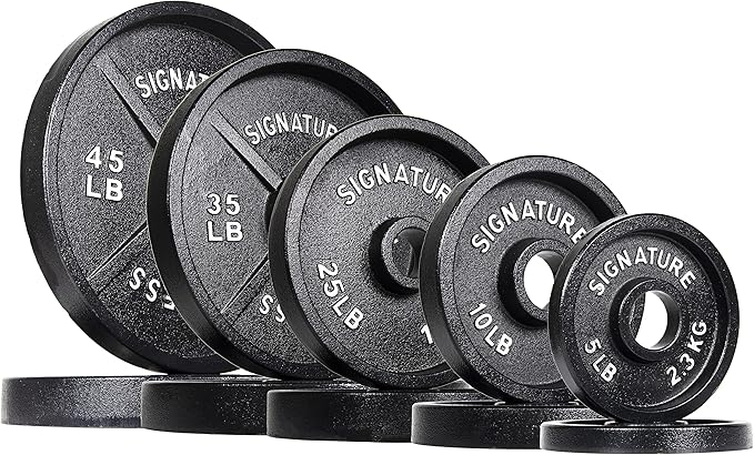 Signature Fitness Deep Dish 2-Inch Olympic Cast Iron