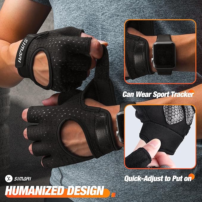 SIMARI Breathable Workout Gloves for Men and Women