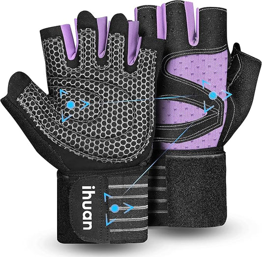 ihuan Ventilated Weight Lifting Gym Workout Gloves