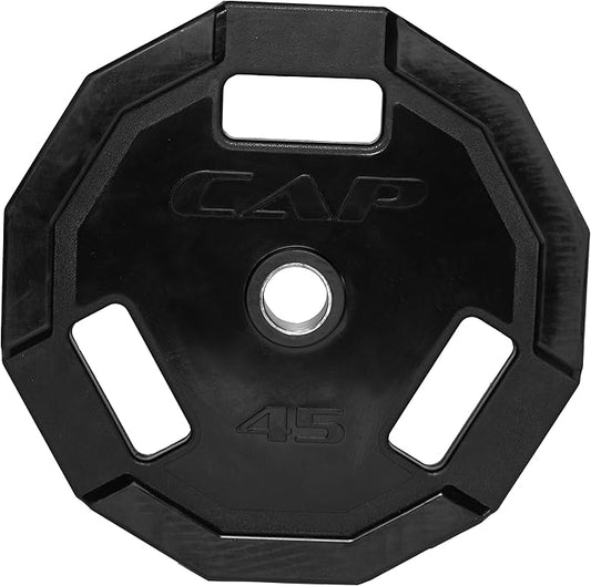 CAP Barbell 12-Sided Rubber Olympic Grip Weight Plates