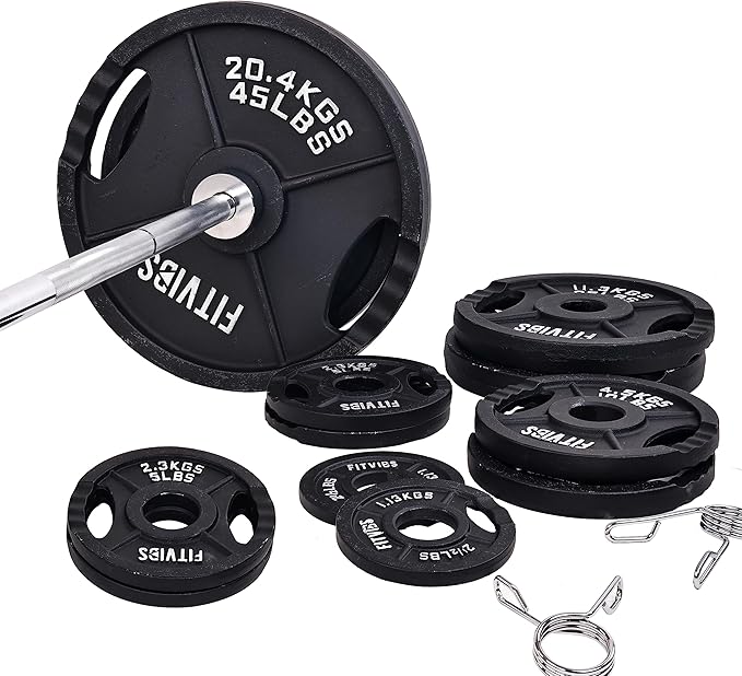Signature Fitness Olympic Cast Iron Plate for Strength