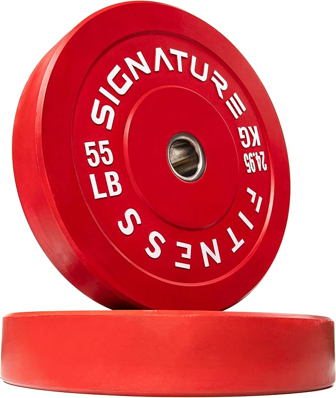 Olympic Bumper Plates, 2" Weight Plates for Strength Training & Weightlifting, Pairs, Sets or Sets with 7FT Barbell, Multiple Options