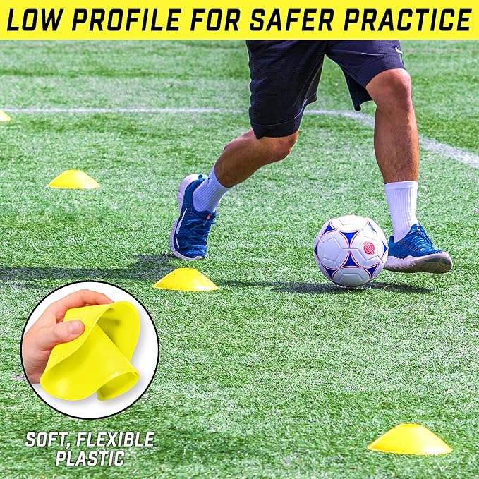 GoSports Premium Sports Cones for Agility Training and 20 Pack