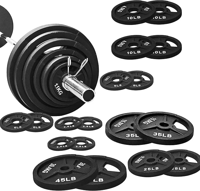 Signature Fitness Olympic 2-Inch Cast Iron Plate Weight