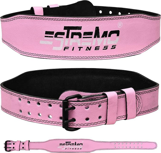 ESTREMO weight lifting belts Cowhide Gennie Leather Squat 4 Inches