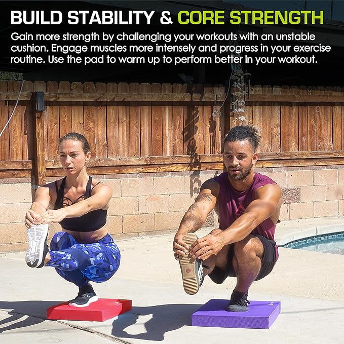 ProsourceFit Exercise Balance Pad – Cushioned Non-Slip Foam