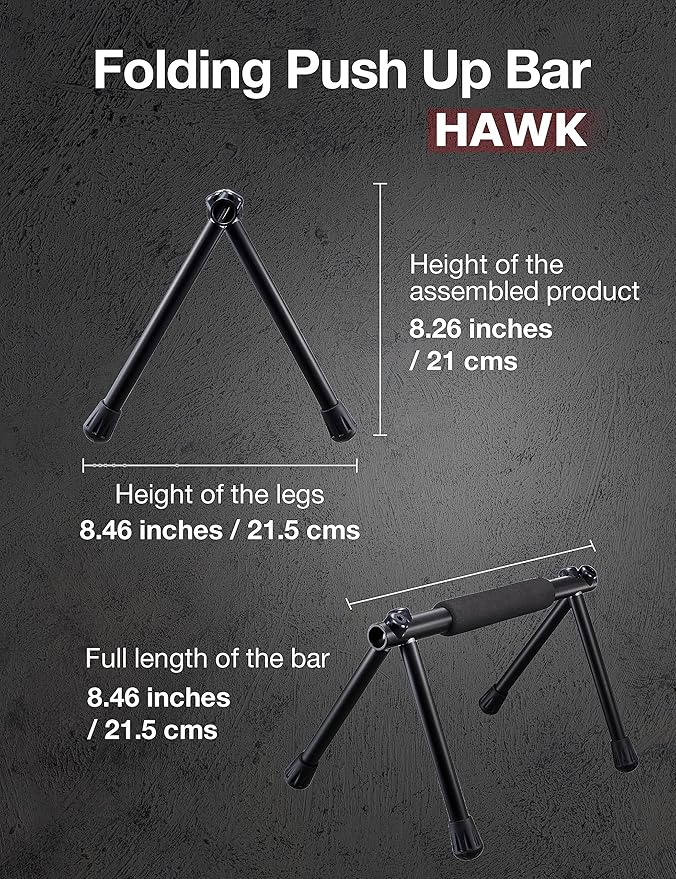 Folding Push Bar - Duralumin Metal Push Bars Heavy Duty Lightweight and Indoor and Outdoor Parallet Bar for Men and Women